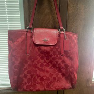 Authentic red Coach bag